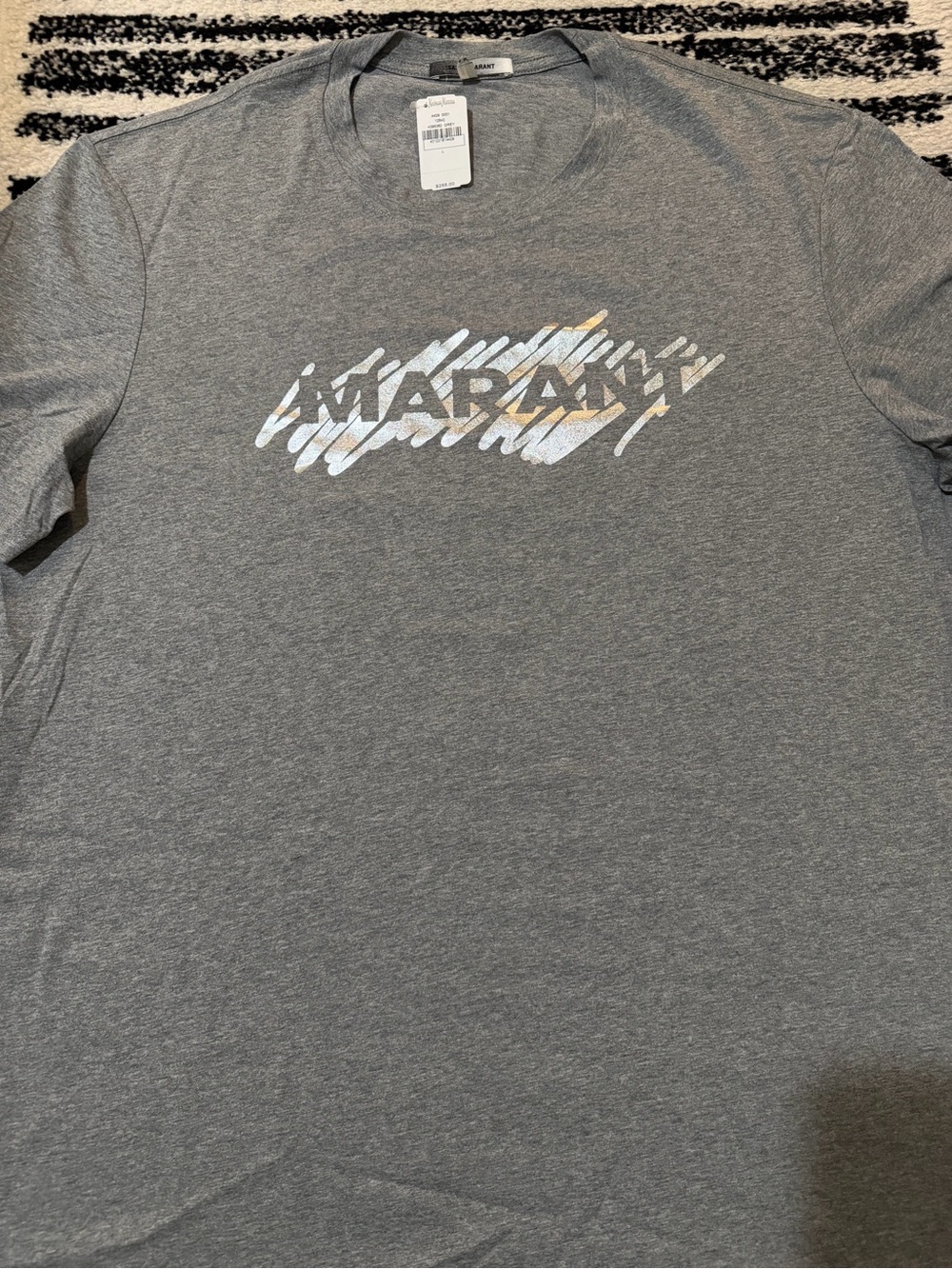 Isabel Marant Metallic Logo Gray Tee